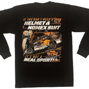 Real Sport Long Sleeve T-Shirt (Black, Big Block Modified)